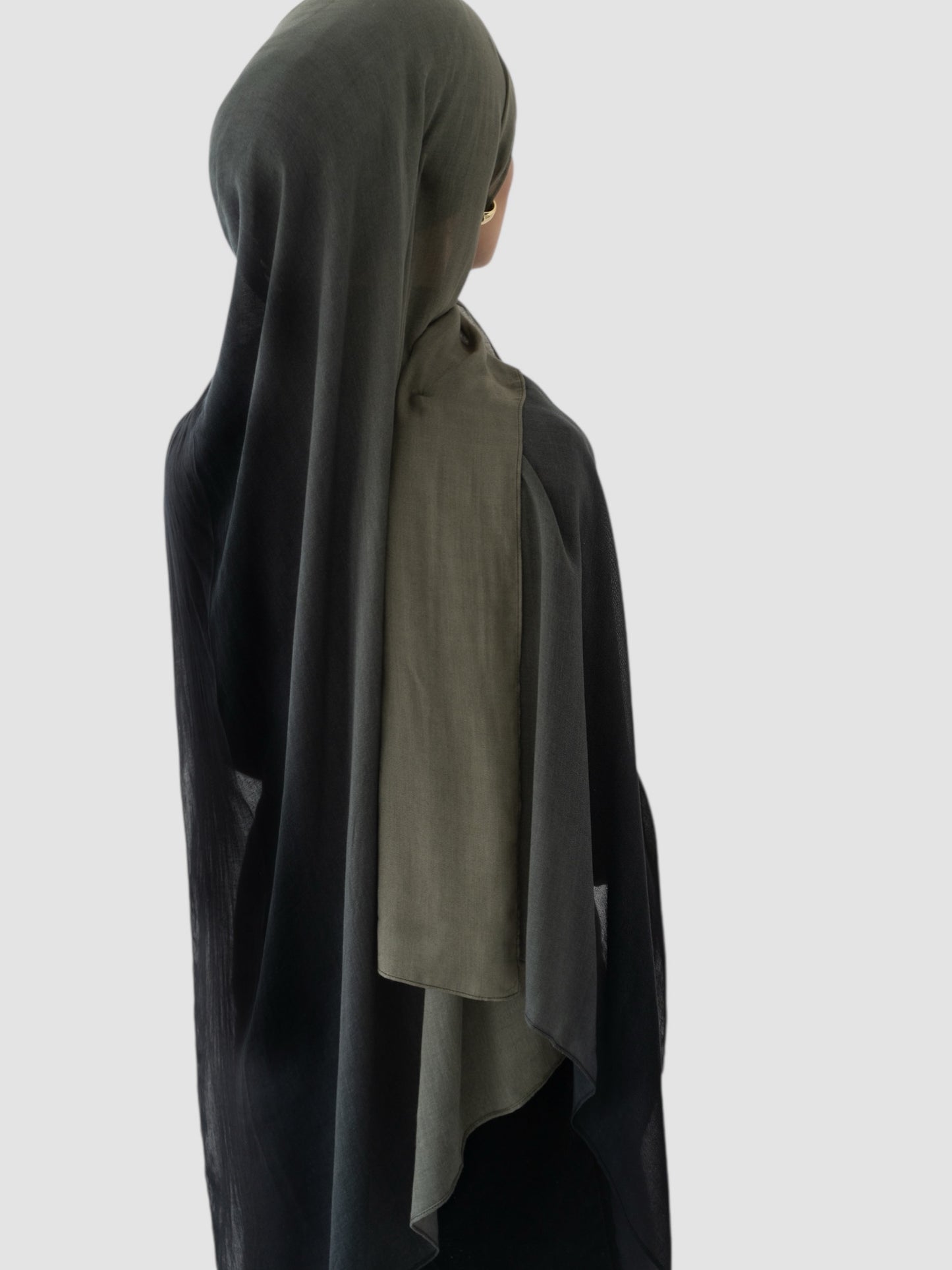 Olive ombré printed modal