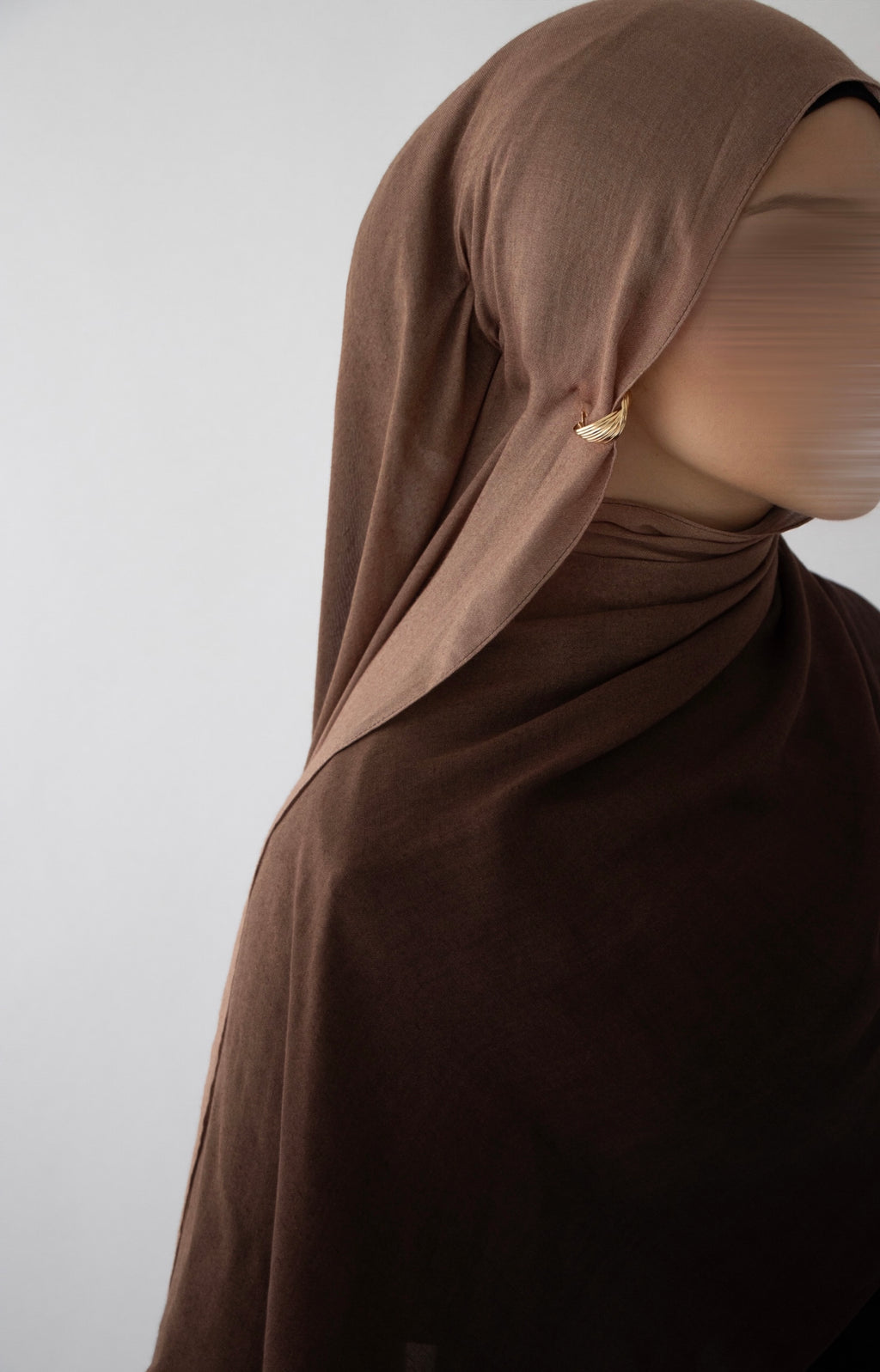 Cocoa latte printed modal       (LOW STOCK)